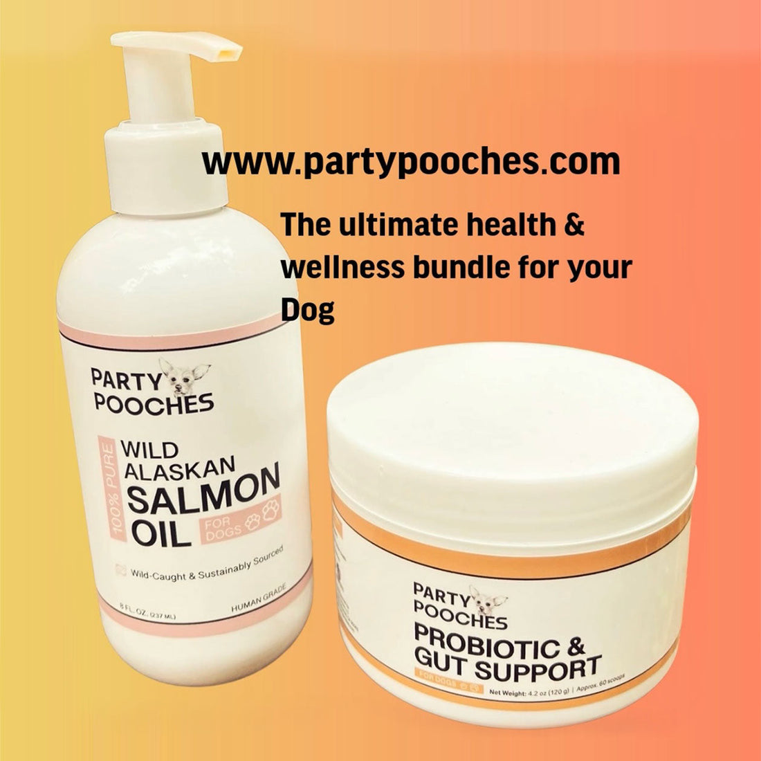 Best Dog Health Supplements Bundle: Probiotics + Salmon Oil for Total Wellness