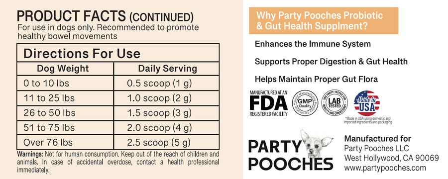 Party Pooches: Probiotic & Gut Support (4.2 oz)
